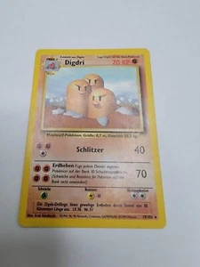 Pokémon TCG Digdri (Dugtrio) 19/102 Base Set German WOTC Trading Card MP - Picture 1 of 6