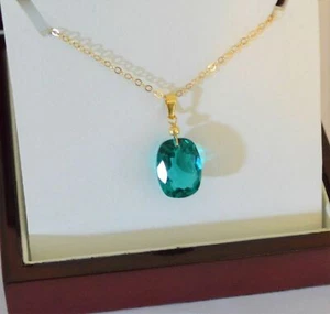 Schöner natürlicher facettierter Paraiba Turmalin Quarz Gelbgold Anhänger Handarbeit - Bild 1 von 7