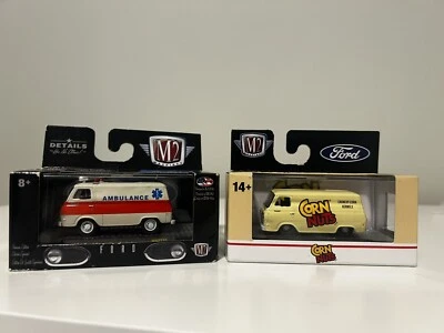 M2 Machines 1964 Ford Econoline Ambulance WMTS10 e 1965 caixa aberta - Imagem 1 de 4