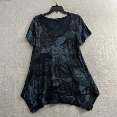 Fresh Produce 女式上衣多色花卉中号棉质短袖 — 第 1/4 张图片