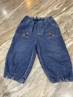 Pantalones de mezclilla T.K.S Basics para niños pequeños 18 meses corazones y flores  Foto 1 de 4