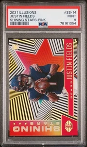 2021 Justin Fields Shining Stars Pink PSA 9 /399 A3A Rookie RC Jets Bears - Picture 1 of 2