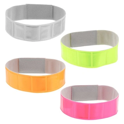  4 pulseras reflectantes de PVC para correr de noche ciclismo caminar - cortables - Imagen 1 de 4