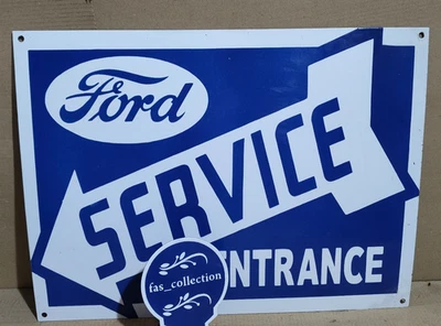 Ford Entrance Service Porcelain Enamel Sign  24 x 18 Inches 1 Sided - Image 1 of 4
