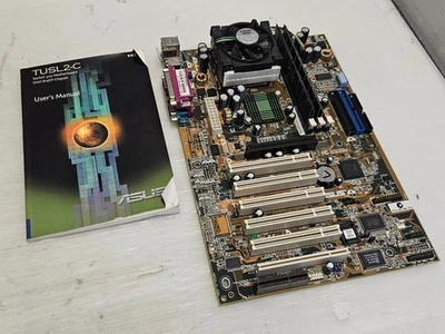 Asus TUSL2-C + Intel Pentium III 1.26GHz Tualatin + 512MB SDRAM, 100% WORKING Foto 1 de 4