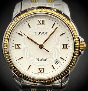 🇨🇭 Reloj de cuarzo suizo vintage para hombre TISSOT Ballade C277/377C esfera blanca 35 mm - Imagen 1 de 11