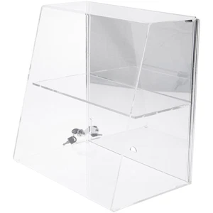 Plymor Acrylic Locking Case w/ Slant-Front, 1 Shelf (Mirrored) 16" x 16" x 10" - Picture 1 of 1