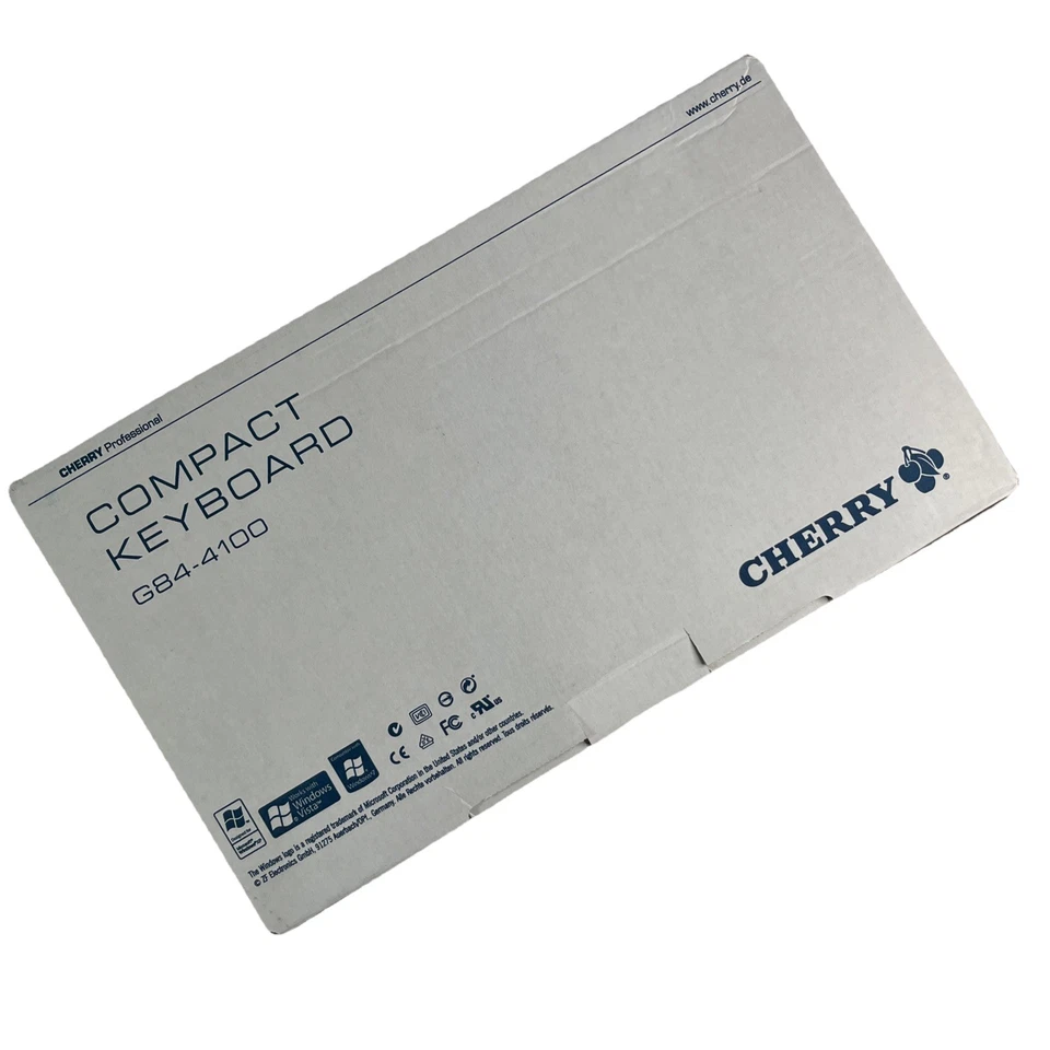 Cherry Professional Compact Wired Keyboard WHITE MODEL ML4100 USB G84-4100 - Image 1 of 2