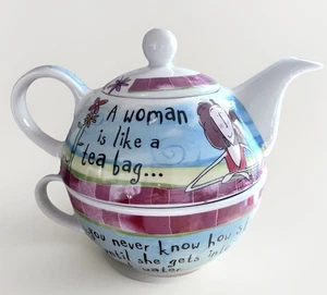 Juego de tetera y taza Johnson Brothers Born To Shop Tea for One - Imagen 1 de 8