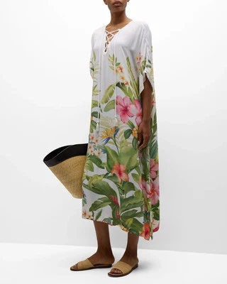 NUEVO TOMMY BAHAMA Paradise Bird Con cordones Caftán Talla S/M Foto 1 de 4