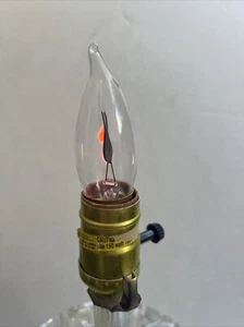FLICKER FLAME CLEAR LAMP BULB 3 watt 120 V. Nice Candle Effect (SET Of 5) - Picture 1 of 7