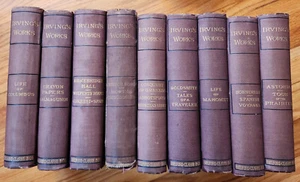 Washington Irving's Works 9 Vol. SET HC Belford Clarke & Co. 1843-1887 - Picture 1 of 3