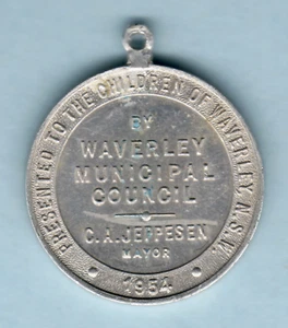 Australia. 1954 Queen Elizabeth - Royal Visit to Waverley.. 31mm Medallion. aUNC - Imagen 1 de 2