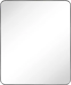 30X36'' Brushed Nickel Metal Framed Bathroom Mirror for Wall in Stainless Steel - Picture 1 of 6