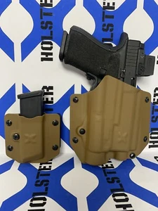 G19 G45 TLR-1 HL Streamlight + Mag\Carrier. Gen3-5 Glock Coyote Kydex Holster - Picture 1 of 10