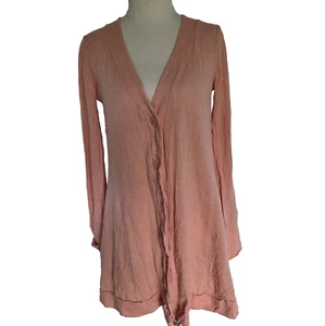 Metalicus Womens Merino Wool Blend Long Sleeve Long Cardigan One Size Orange - Picture 1 of 6