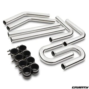 2.25" 57mm UNIVERSAL TURBO CONVERSION FRONT MOUNT INTERCOOLER FMIC HARD PIPE KIT - Afbeelding 1 van 12