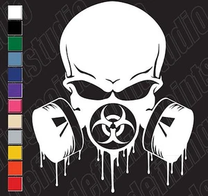 DRIP BIOHAZARD SKULL RESPIRATOR SYMBOL CAR/LAPTOP/WALL/ETC DECAL STICKER VINYL - Picture 1 of 4