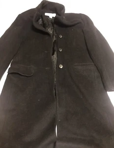 Abrigo de guisante Liz Claiborne mohair negro clásico talla 10 Usado en excelente estado - Imagen 1 de 7