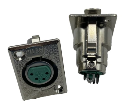 LOT OF 2 SWITCHCRAFT 5-PIN FEMALE PANEL MOUNT CONNECTOR "FREE SHIPPING" - Image 1 of 4