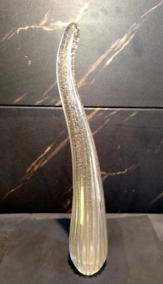 MURANO GLASS DECORATION, CLEAR / GOLD, H 380mm, FOR CHANDELIERS - Image 1 of 4