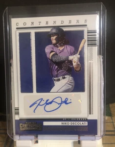 Niko Decolati 2021 Contenders Prospect Contenders Auto - Rockies - Picture 1 of 2
