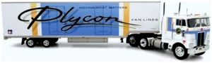 ICONIC REPLICAS 1/43 PETERBILT 352 PACEMAKER TRUCK & TRAILER PLYCON VAN LINES - Picture 1 of 8