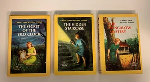 Nancy Drew Menge 3er Set 1, 2 & 3 von Carolyn Keene Vintage Hardcover Bücher mit DJ - Bild 1 von 12