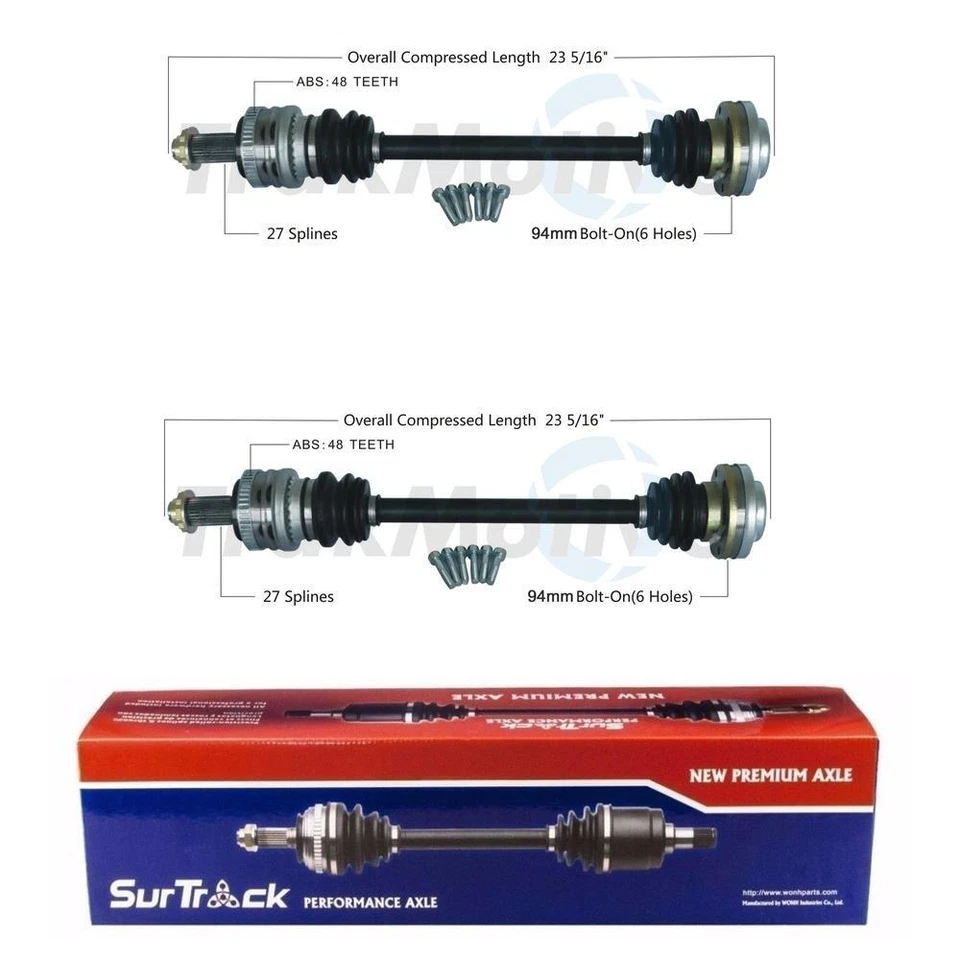 SurTrack Par Conjunto de 2 Eixos de Eixo Traseiro CV Para BMW E36 Z3 1996-1998 - Imagem 1 de 1