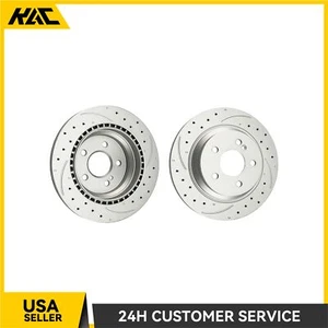 Rear Drilled Brake Rotors For Mercedes-Benz E300 E55 AMG GLK250 E500 C250 CLS400 - Picture 1 of 11