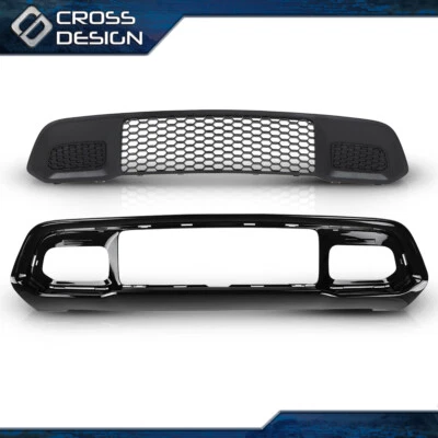 For Jeep Grand Cherokee 2017-2022 Front Lower Grille & Bumper Grill Bezel Black - Image 1 of 4