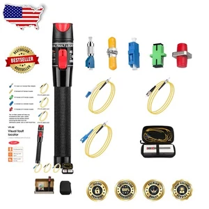 Compact Fiber Optic Cable Tester with Long-Distance Detection & Multi-Adapters - Afbeelding 1 van 7