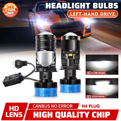 2X H4 9003 300W 80000LM Mini LED Projector Bulbs Hi-Lo Beam Headlight Retrofit - Image 1 of 4