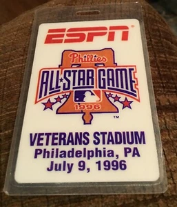 ESPN Veterans Stadium 1996 ALL STAR GAME Stadium Press Media Pass - Picture 1 of 2