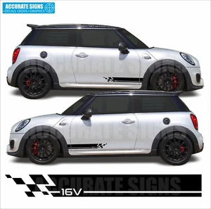 Stickers for Mini side stripes decals R50 R53 R56 R60 F56 - Picture 1 of 3