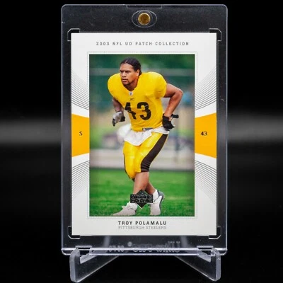 2003 Upper Deck Troy Polamalu RC Patch Collection #106 Steelers - Image 1 of 2