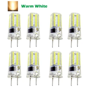 8X G8 LED Bulb Warm White 110V Dimmable Bi-Pin 72-3014SMD Light Silicone Lamp - Picture 1 of 6