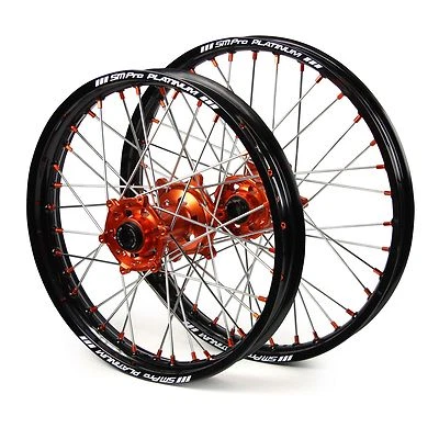 KTM 350 SX-F SX-F350 2009 2010 2011 2012 Wheels Set Black Orange 19" 21" Rims - Image 1 of 4