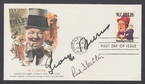 George Burns, Red Skelton, American Comedians, signed W.C. Fields FDC Cover