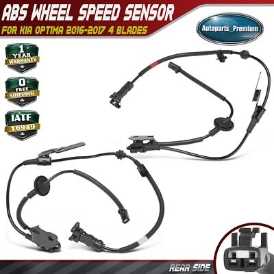 2x Rear Left & Right ABS Wheel Speed Sensor for Hyundai Sonata 15-19 Kia Optima - Image 1 of 4