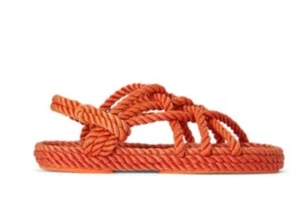 Polo Ralph Lauren Cord Rope Strap Sandals Orange uk 6 eu 39 - Picture 1 of 8