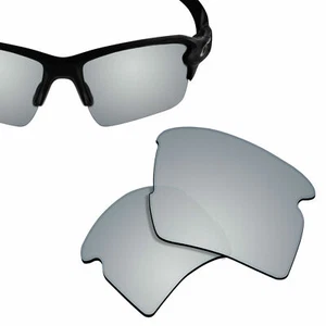 Anti Scratch Polarized Replacement Lens for-OAKLEY Flak 2.0 XL Sunglasses Silver - Picture 1 of 2