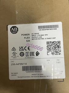 25B-A4P8N114 A-B Power 525 AC Drive 0.75kW/1.0HP 2022-2023 caja sellada-# - Imagen 1 de 2
