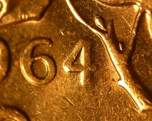 Canada 1964 Doubled 4 - BU 1-cent from mint bag (scarce: uncatalogued) - Picture 1 of 6