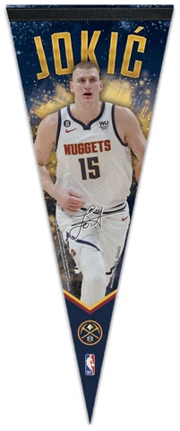 Nikola Jokic SIGNATURE SERIES Denver Nuggets NBA Premium Felt Collectors PENNANT Cover