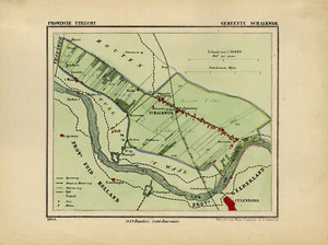 Antique Map-NETHERLANDS-TOWN PLAN-SCHALKWIJK-UTRECHT-Kuyper-Kuijper-1865 - Picture 1 of 5