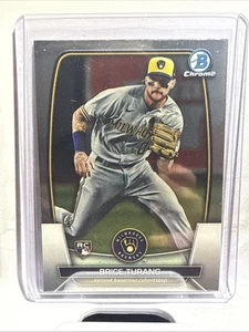 2023 Bowman Chrome Brice Turang #42 RC Rookie Milwaukee Brewers - Picture 1 of 10
