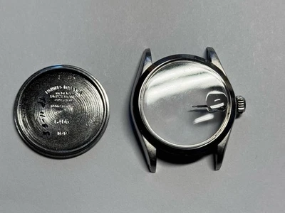 Rolex OysterDate Precision 6466 Midsize 30mm Case Caseback Crown Stem New Crystl - Image 1 of 4