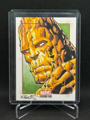 2012 Rittenhouse Marvel Bronze Age SketchaFEX Sketch Card Kevin West Korg 1/1 - Image 1 of 2