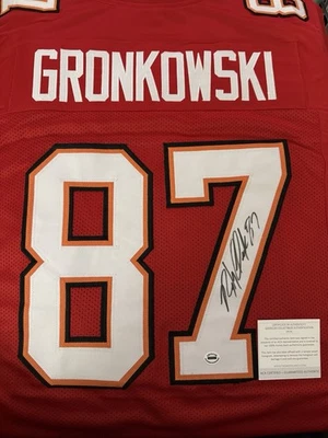 Camiseta de fútbol personalizada autografiada por Rob Gronkowski Tampa Bay con certificado de autenticidad Foto 1 de 4